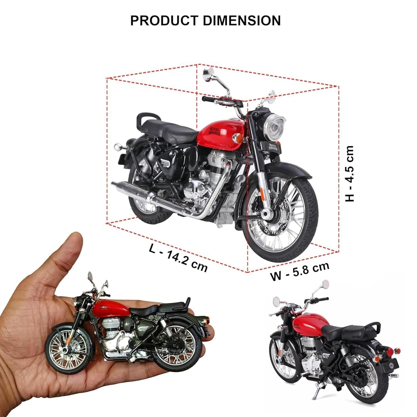 Royal Enfield Classic 350 Die-Cast Model β 1:15 Scale Bike | Premium Collectible Toy