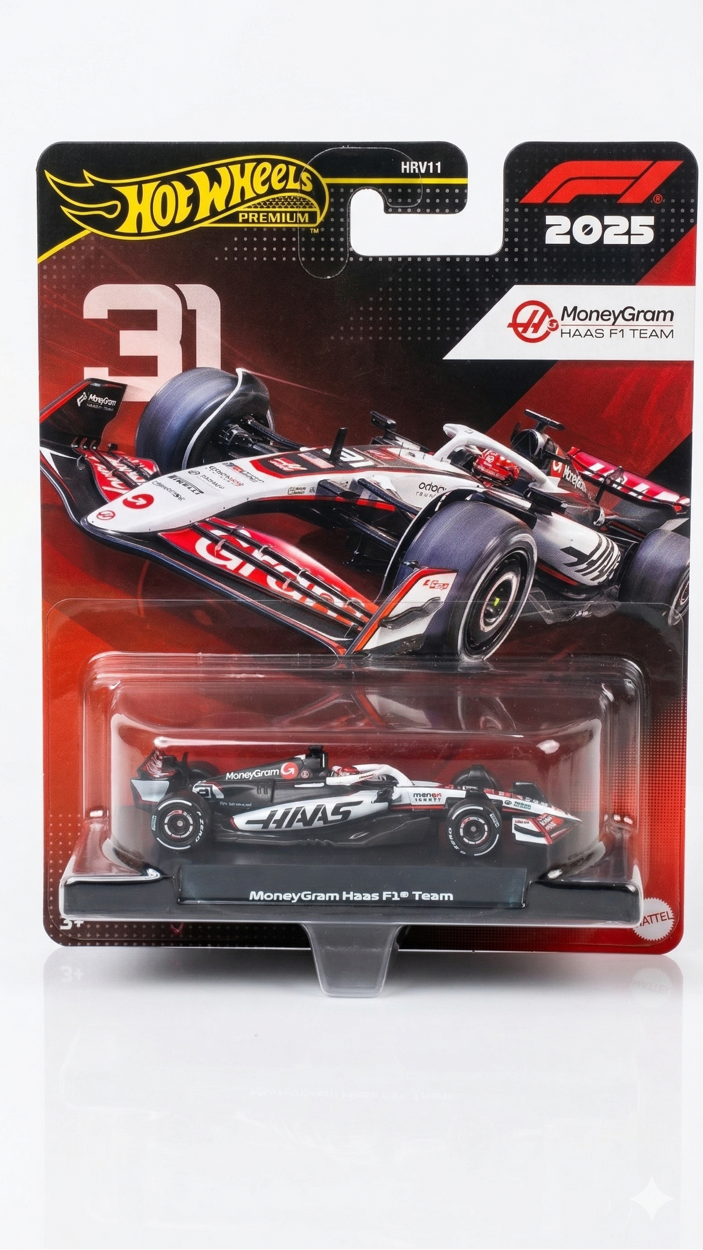 Hot Wheels Premium 2025 MoneyGram Haas F1 Team No.31
