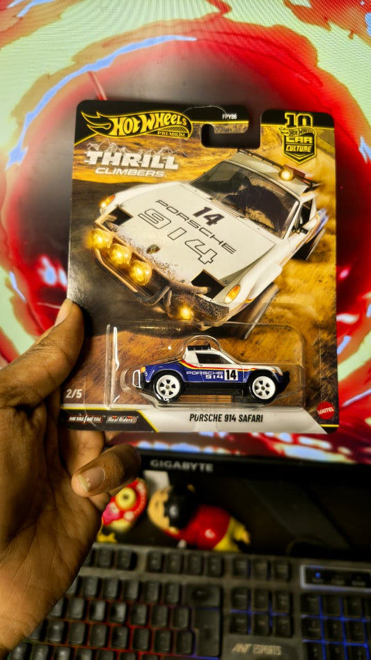 Hot Wheels Premium Porsche 914 Safari – Thrill Climbers Edition | Off-Road Die-Cast Car