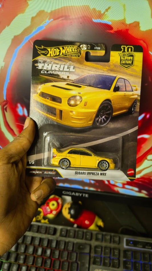 Hot Wheels Premium Subaru Impreza WRX – Thrill Climbers Edition | Rally Die-Cast Car