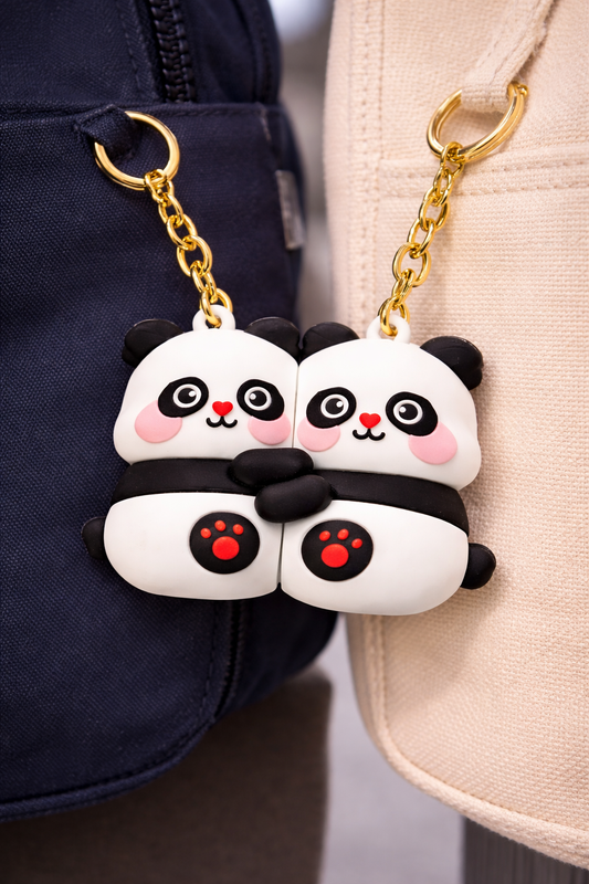 Cute Magnetic Panda Keychain