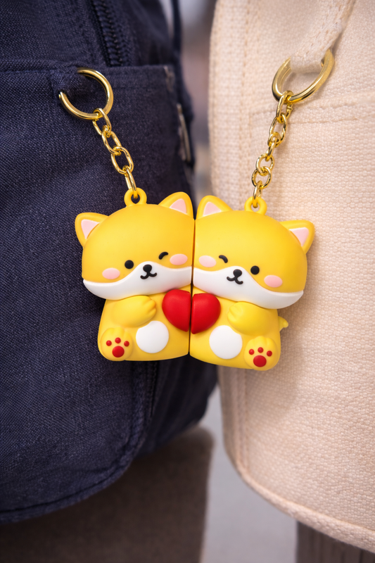 Magnetic Cute Fox Keychain