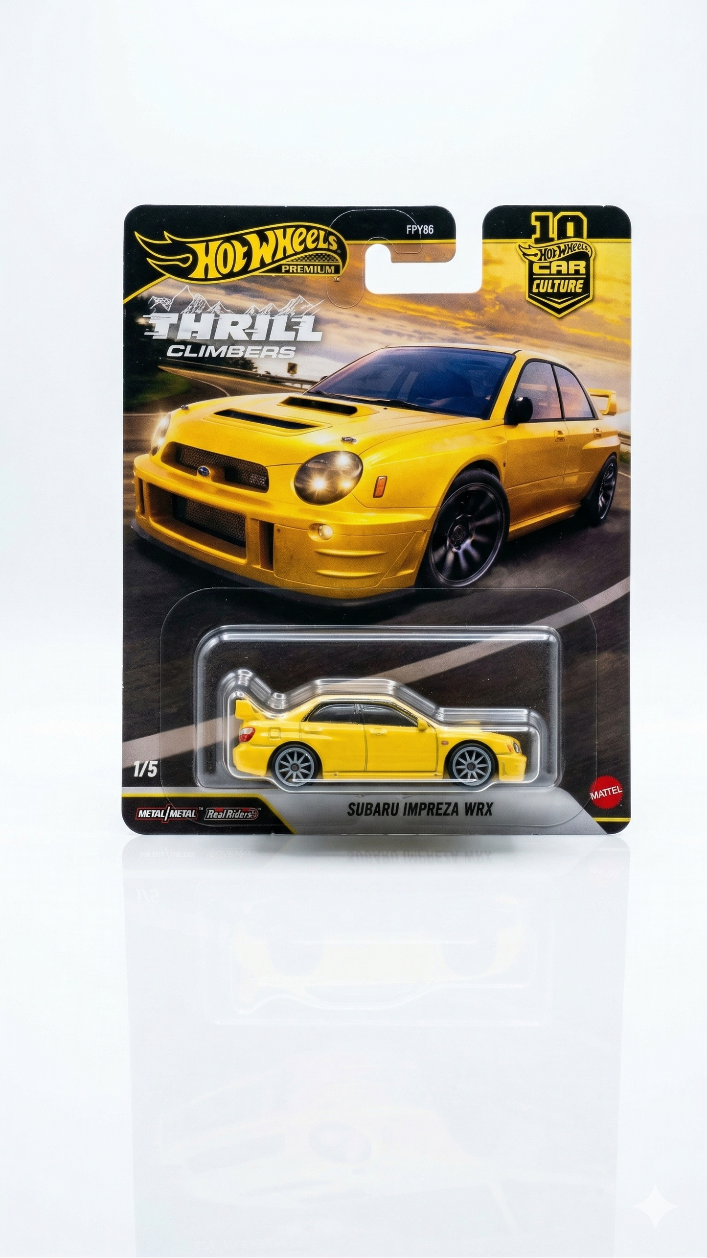 Hot Wheels Premium Subaru Impreza WRX – Thrill Climbers Edition | Rally Die-Cast Car