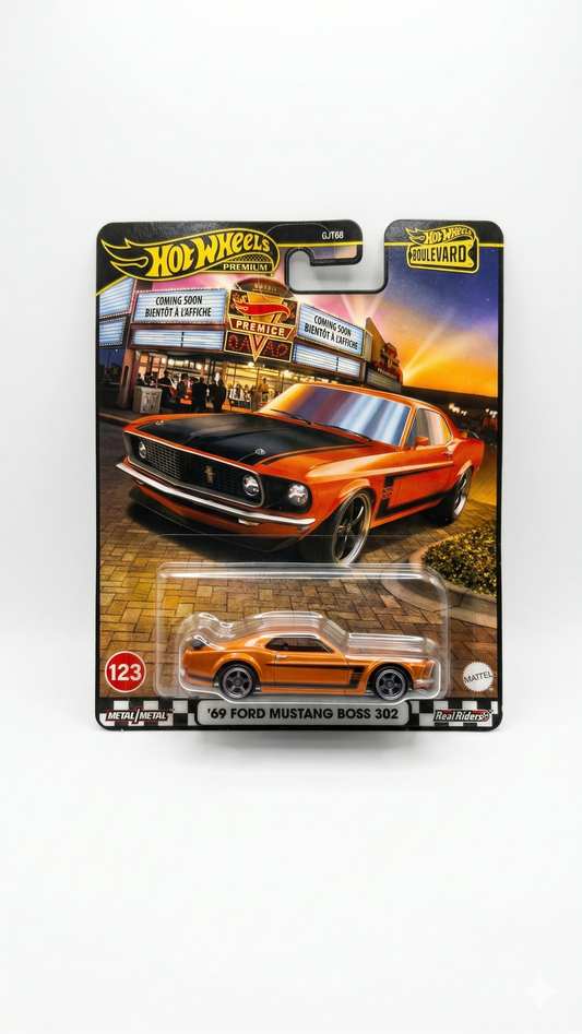 🚗 Hot Wheels Premium Boulevard ‘69 Ford Mustang Boss 302 (Imported)